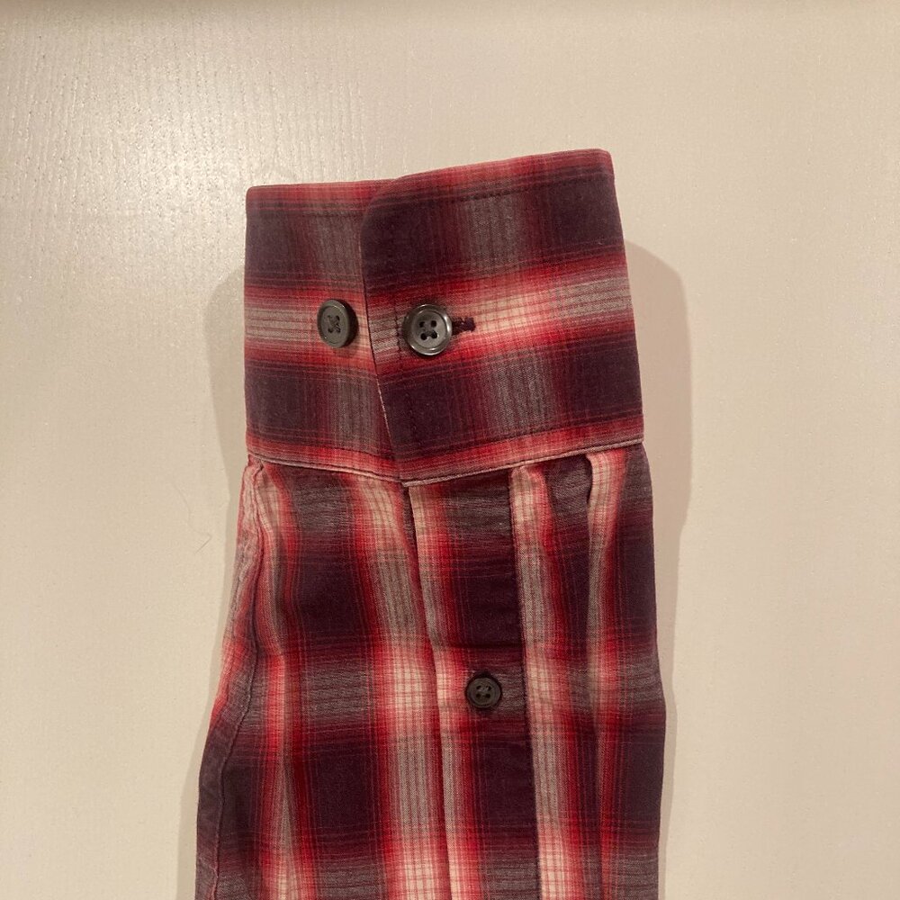 Large Men's Banana Republic Red and White Plaid Shirt - Picture 4 of 4